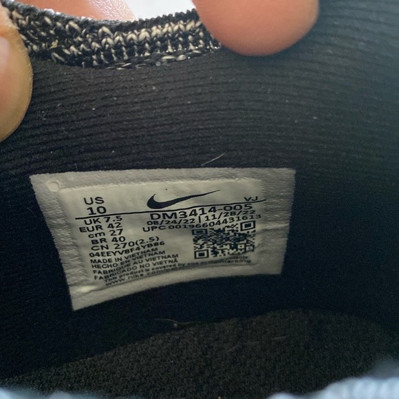 NIKE Pegasus Turbo Next Nature ZoomX Foam Black/White Sneakers DM3414-005 Sz 10 - Picture 9 of 9